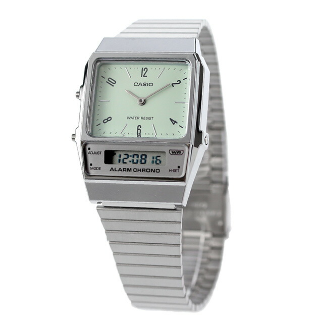 AQ-800E-3A カシオ クラシック チプカシ ユニセックス メンズ レディース 腕時計 カシオ casio アナデジ ミントグリーン ブランド おしゃれ 防水 小さい 軽い かわいい プレゼント 実用的