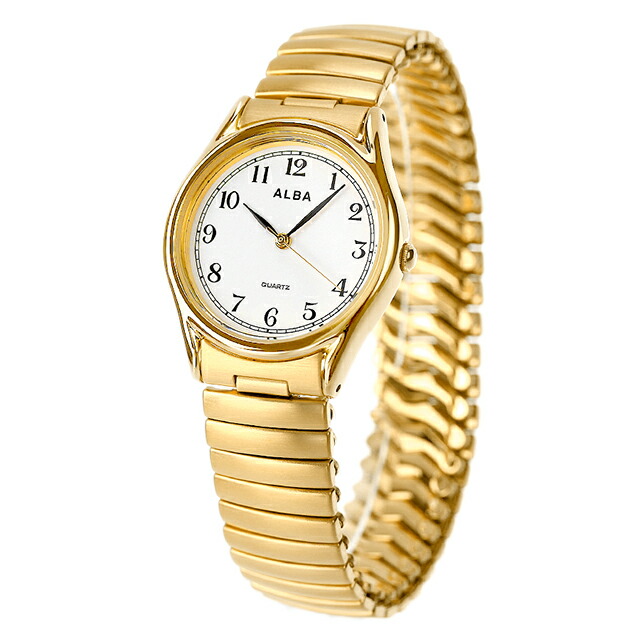 セイコー アルバ クオーツ メンズ 腕時計 AQGK440 SEIKO ALBA ホワイト ゴールド 時計 ブランド おしゃれ 防水 プレゼント 男性 実用的