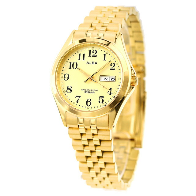 セイコー アルバ クオーツ 腕時計 メンズ SEIKO ALBA AQGK469 アナログ ゴールド ブランド おしゃれ 防水 プレゼント 男性 実用的