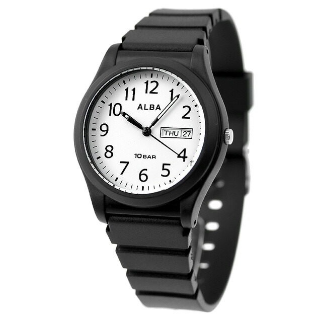 セイコー アルバ スポーツ クオーツ 腕時計 メンズ SEIKO ALBA AQPJ410 アナログ ホワイト ブラック 黒 ブランド おしゃれ 防水 プレゼント 男性 実用的