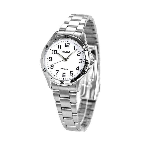 セイコー アルバ レディース 腕時計 ホワイト クオーツ AQQK407 SEIKO ALBA 時計 ブランド おしゃれ 防水 軽い 華奢 かわいい プレゼント 女性 実用的