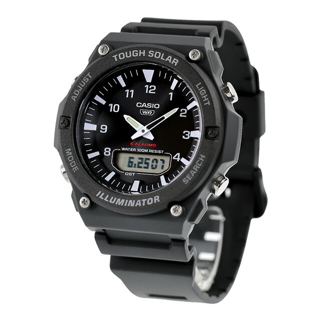 カシオ チープカシオ CASIO ソーラー AQ-S820W-1AV スタンダード 海外モデル メンズ チプカシ 腕時計 ブランド カシオ casio ブラック 黒 おしゃれ アナデジ アナログ デジタル 防水 小さい 軽い かわいい プレゼント 実用的 学生