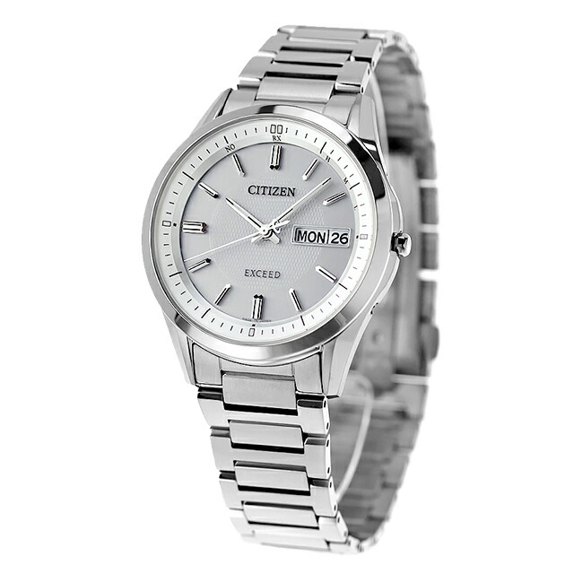 シチズン エクシード 電波ソーラー メンズ 腕時計 ソーラー電波腕時計 ソーラー電波時計 チタン AT6030-60A CITIZEN EXCEED シルバー 時計 高級 ブランド おしゃれ 防水 プレゼント 男性 実用的