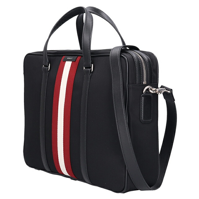 バリー ビジネスバッグ メンズ BALLY ナイロン 2WAY 6308533 ブラック レッド バッグ 軽量 A4 ノートpc ブランド 高級 おしゃれ プレゼント 男性 実用的 かっこいい