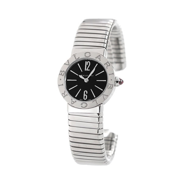 ブルガリ ブルガリブルガリ トゥボガス 26mm 蛇腹式 レディース 腕時計 BBL262TBSS.S BVLGARI ブラック 高級 ブランド おしゃれ 防水 軽い 華奢 かわいい プレゼント 女性 実用的
