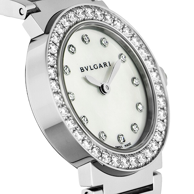 ブルガリ ブルガリブルガリ 26mm ダイヤモンド スイス製 クオーツ レディース 腕時計 BBL26WSDS/12 BVLGARI ホワイトパール 白 高級 ブランド おしゃれ 防水 軽い 華奢 かわいい プレゼント 女性 実用的