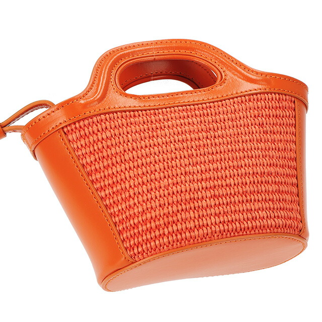 マルニ ハンドバッグ レディース ブランド MARNI BMMP0067Q0-P3860 オレンジ 軽量 小さめ 手提げ 高級 おしゃれ プレゼント 女性 実用的 かわいい