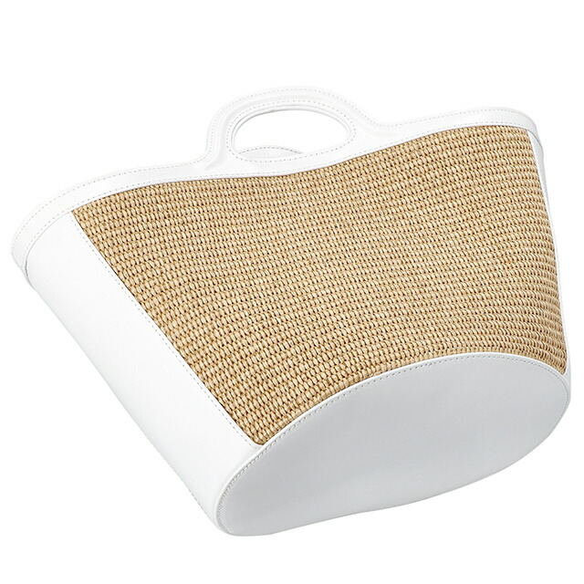 マルニ ハンドバッグ レディース MARNI BMMP0068Q0-P3860 ナチュラルベージュ ホワイト 軽量 小さめ 手提げ ブランド 高級 おしゃれ プレゼント 女性 実用的 かわいい