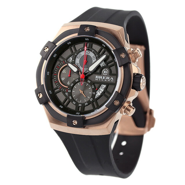 ブレラ ミラノ SUPERSPORTIVO EVO CHRONOGRAPH QUARTZ クオーツ 腕時計 メンズ クロノグラフ BRERA MILANO BMSSQC4502 アナログ ブラック 黒 ブランド おしゃれ 防水 プレゼント 男性 実用的