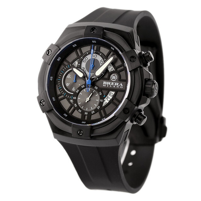 ブレラ ミラノ SUPERSPORTIVO EVO CHRONOGRAPH QUARTZ クオーツ 腕時計 メンズ クロノグラフ BRERA MILANO BMSSQC4503 アナログ ブラック 黒 ブランド おしゃれ 防水 プレゼント 男性 実用的