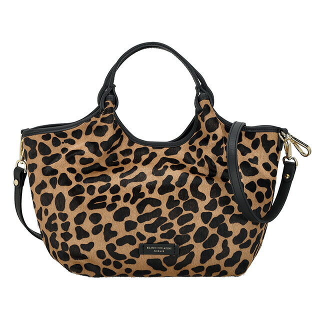 ジャンニキアリーニ ハンドバッグ レディース ブランド GIANNI CHIARINI レザー BS 11109 HORSY ブラウン/レオパード 軽量 小さめ 手提げ 高級 おしゃれ プレゼント 女性 実用的 かわいい