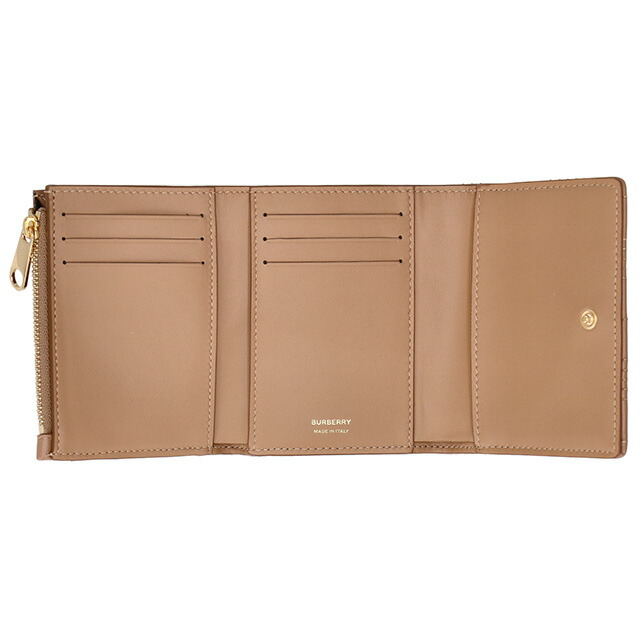 バ－バリ－ 三つ折り財布 レディース ブランド BURBERRY 8054375 ベージュ ウォレット 高級 おしゃれ プレゼント 実用的