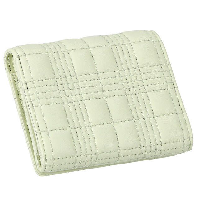 バ－バリ－ 三つ折り財布 レディース ブランド BURBERRY 8055217 ピスタチオ ウォレット 高級 おしゃれ プレゼント 実用的