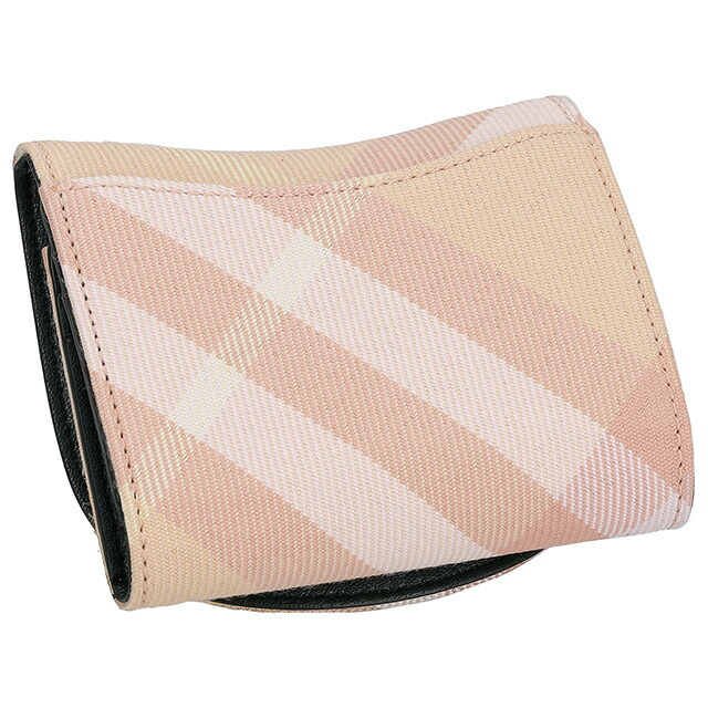 バ－バリ－ 三つ折り財布 レディース ブランド BURBERRY 8081785 ピンク ウォレット 高級 おしゃれ プレゼント 実用的