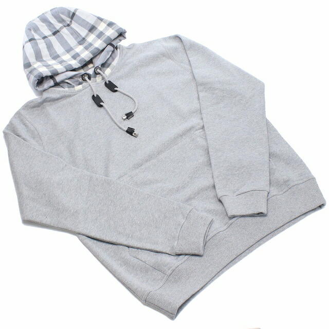 バーバリー パーカー メンズ BURBERRY コットン100% ポルトガル 8057010 PALE GREY MELANGE グレー系 ファッション 選べるモデル プレゼント 実用的
