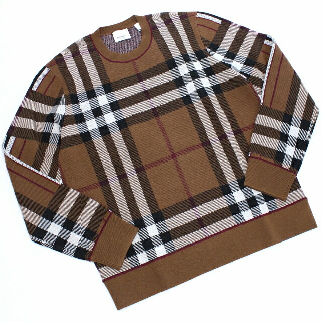 バーバリー ニット レディース BURBERRY ウール100% 8058524 DARK BIRCH BROWN ブラウン系 マルチカラー ファッション 選べるモデル