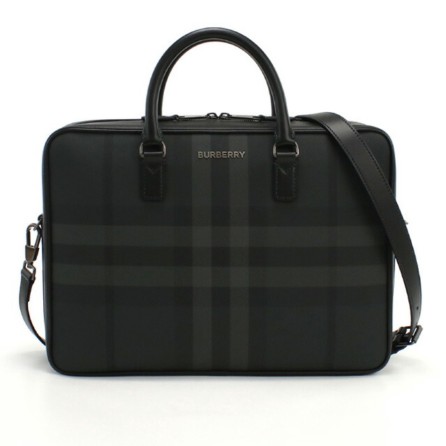 バーバリー ブリーフケース メンズ BURBERRY ルーマニア 8065338 CHARCOAL グレー系 バッグ 軽量 A4 ノートpc ブランド 高級 おしゃれ プレゼント 男性 実用的 かっこいい