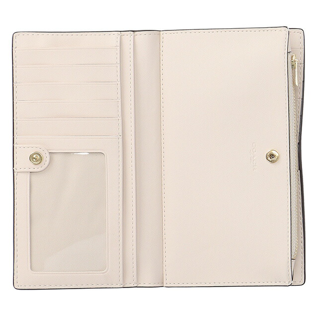 コーチ 長財布 メンズ レディース ブランド COACH シグネチャー C8714 IMDQC ライトベージュ ウォレット 高級 おしゃれ プレゼント 実用的