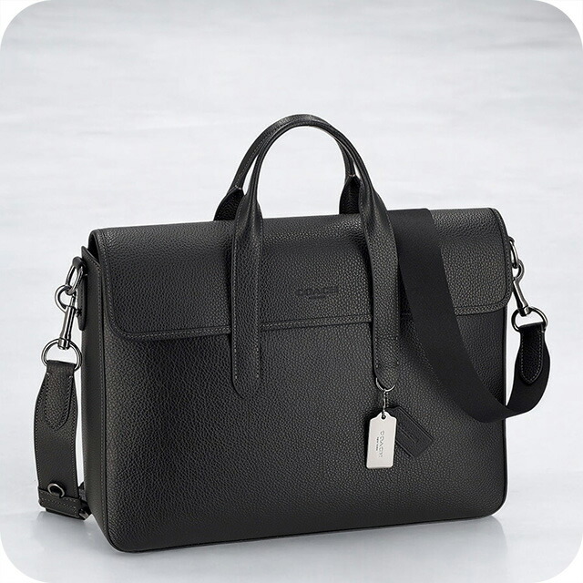 コーチ ブリーフケース ビジネスバッグ 2way ショルダーバッグ 斜めがけ メンズ アウトレット ブランド COACH C9875 QB BK ブラック 軽量 A4 ノートpc 高級 おしゃれ プレゼント 男性 実用的 かっこいい