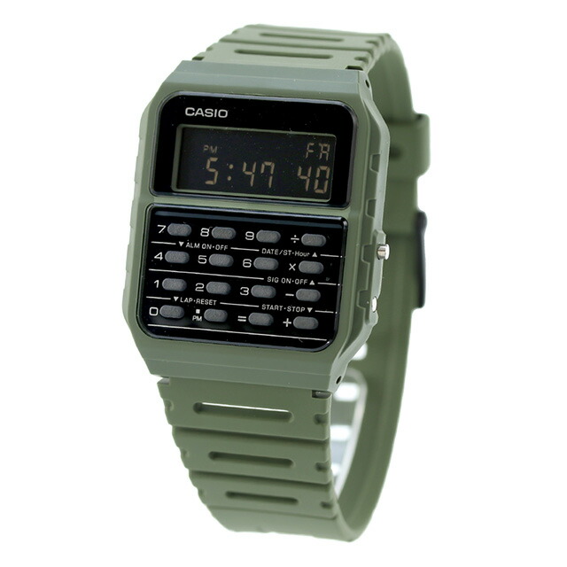 カシオ CASIO クォーツ 電池式 CA-53WF-3B クラシック チプカシ ユニセックス メンズ レディース 腕時計 カシオ casio デジタル ブラック グリーン 黒 ブランド おしゃれ 防水 小さい 軽い かわいい プレゼント 実用的