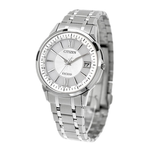 シチズン エクシード 世界最薄 光発電エコ・ドライブ電波時計 ダイレクトフライト 薄型 光発電エコドライブ電波 腕時計 ブランド メンズ チタン 電波ソーラー CITIZEN EXCEED CB1140-61D アナログ シルバー 日本製