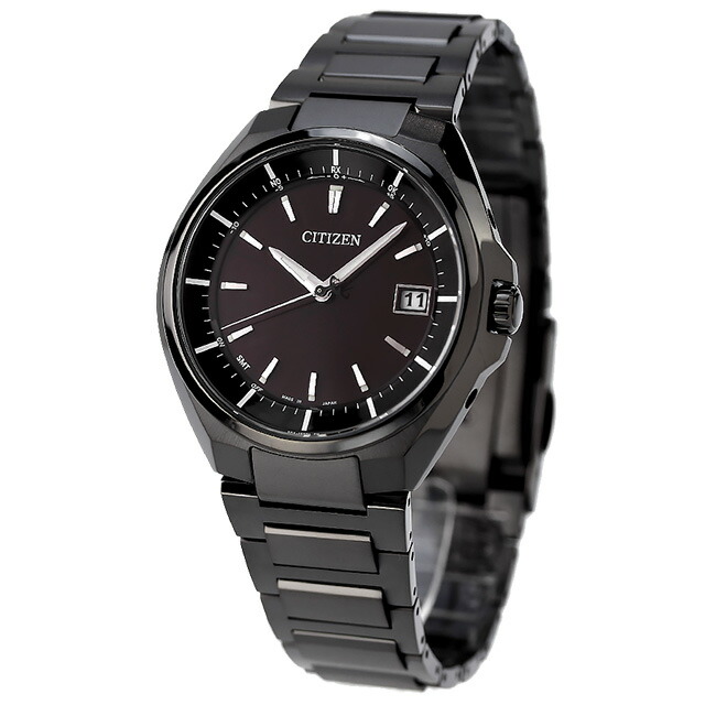シチズン アテッサ エコドライブ電波 CB3015-53E 腕時計 ソーラー電波腕時計 ソーラー電波時計 メンズ オールブラック CITIZEN ATESSA 高級 ブランド おしゃれ 防水 文字盤 大きい プレゼント 男性 実用的