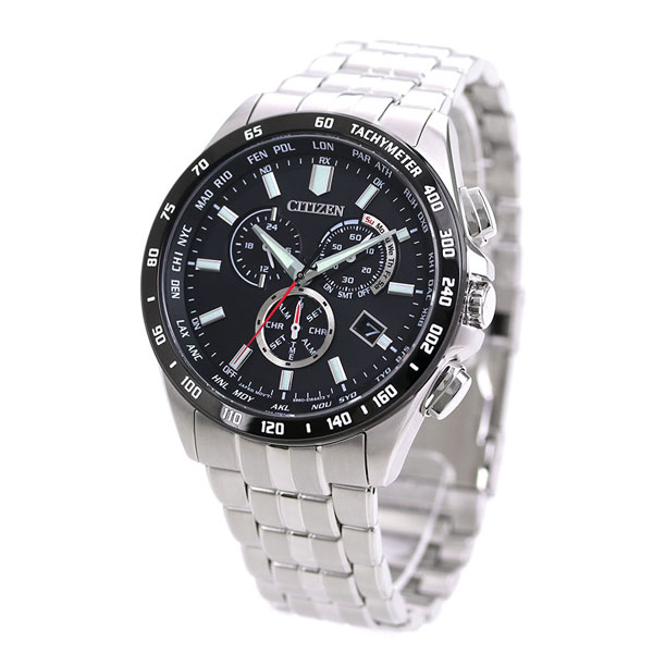 シチズン コレクション クロノグラフ エコドライブ電波 CB5874-90E 電波ソーラー 腕時計 ソーラー電波腕時計 ソーラー電波時計 メンズ ブラック CITIZEN COLLECTION ブランド おしゃれ 防水 プレゼント 男性 実用的