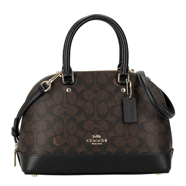 コーチ ハンドバッグ 2way ショルダーバッグ 斜めがけ レディース アウトレット ブランド COACH CCQ26 IMXAQ 27583 ダークブラウン/ブラック 軽量 小さめ 手提げ 高級 おしゃれ プレゼント 女性 実用的 かわいい