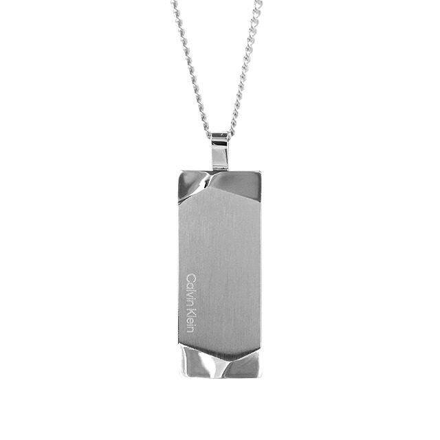 カルバンクライン ネックレス ペンダント メンズ CALVIN KLEIN マグニファイ MAGNIFY プレート 35100011 シルバー アクセサリー ジュエリー ブランド 高級 おしゃれ プレゼント 男性 実用的 かっこいい