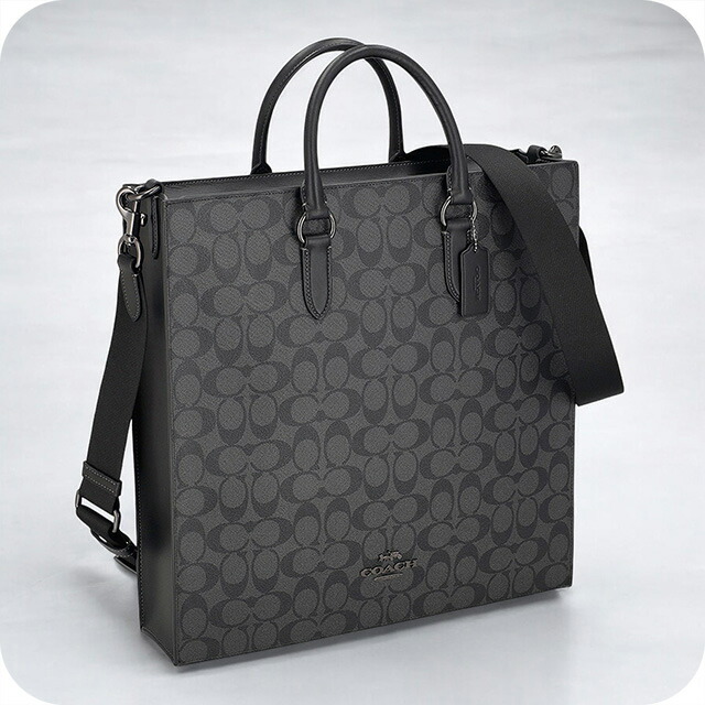 コーチ トートバッグ 2way ショルダーバッグ メンズ アウトレット ブランド COACH CR314 QBMI5 チャコール/ブラック 軽量 手提げ 高級 おしゃれ プレゼント 男性 実用的 かっこいい