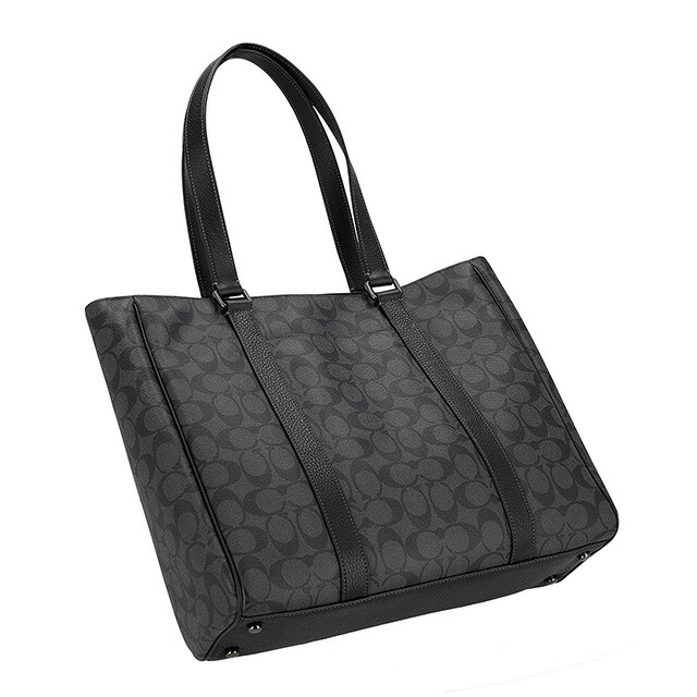 コーチ トートバッグ 2way ショルダー メンズ アウトレット ブランド COACH CR385 QBMI5 チャコール/ブラック 軽量 手提げ 高級 おしゃれ プレゼント 男性 実用的 かっこいい