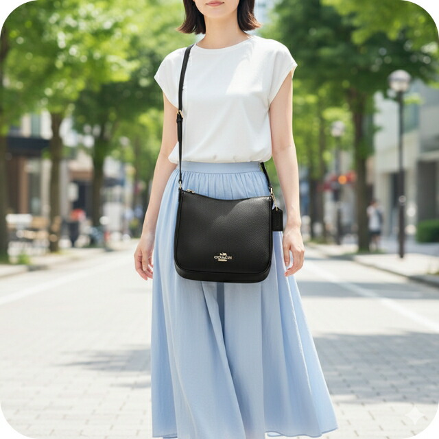 コーチ ショルダーバッグ メッセンジャーバッグ レディース アウトレット ブランド COACH CU960 IMBLK ブラック 斜めがけ 高級 おしゃれ プレゼント 女性 実用的 かわいい