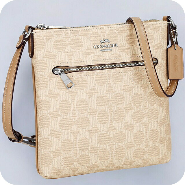コーチ ショルダーバッグ メッセンジャーバッグ レディース アウトレット ブランド COACH シグネチャー CW325 SVPWH サンド ベージュ 斜めがけ 高級 おしゃれ プレゼント 女性 実用的 かわいい