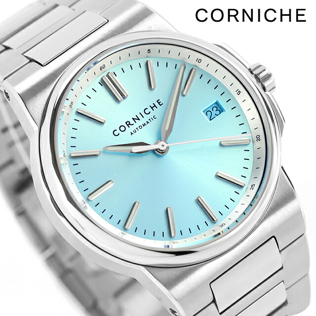 コーニッシュ ラ グランデ コーニッシュ 自動巻き 腕時計 ブランド メンズ CORNICHE 98107 アナログ アイスブルー おしゃれ 防水 プレゼント 男性 実用的