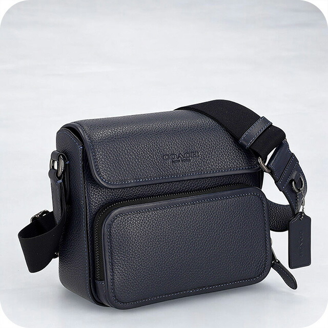 コーチ ショルダーバッグ メッセンジャーバッグ メンズ アウトレット ブランド COACH CY800 QBBHP ネイビー 斜めがけ 高級 おしゃれ プレゼント 男性 実用的 かっこいい