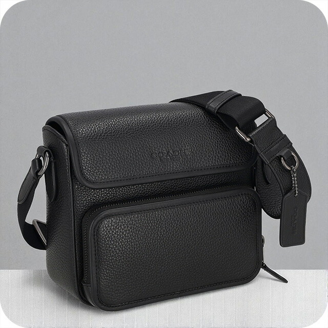 コーチ ショルダーバッグ メッセンジャーバッグ メンズ アウトレット ブランド COACH レザー CY800 QB BK ブラック 斜めがけ 高級 おしゃれ プレゼント 男性 実用的 かっこいい