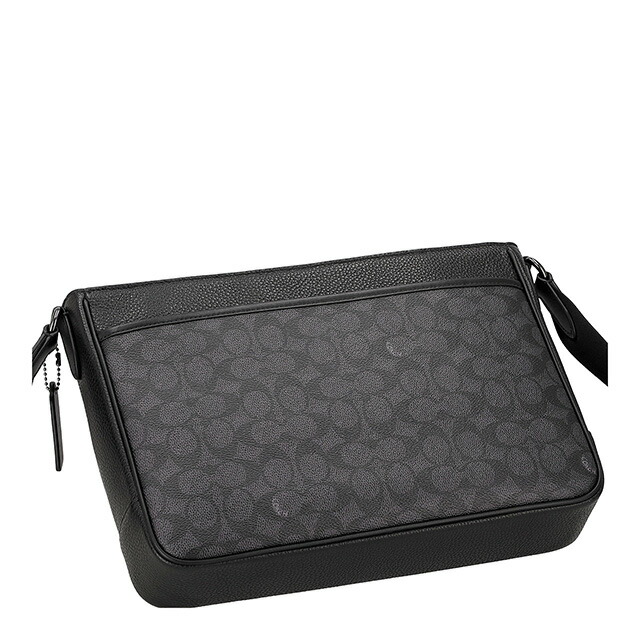 コーチ ショルダーバッグ メッセンジャーバッグ メンズ アウトレット ブランド COACH レザー CY824 QBMI5 ブラック 斜めがけ 高級 おしゃれ プレゼント 男性 実用的 かっこいい