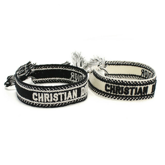ディオール ブレスレット レディース ブランド Christian Dior イタリア B0961 ブラック ホワイト系 アクセサリー