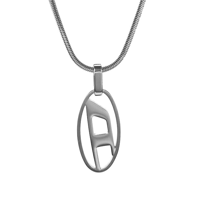 ディーゼル ネックレス ペンダント メンズ レディース DIESEL ロゴ シルバー アクセサリー ジュエリー ブランド 高級 おしゃれ プレゼント 実用的 ペア