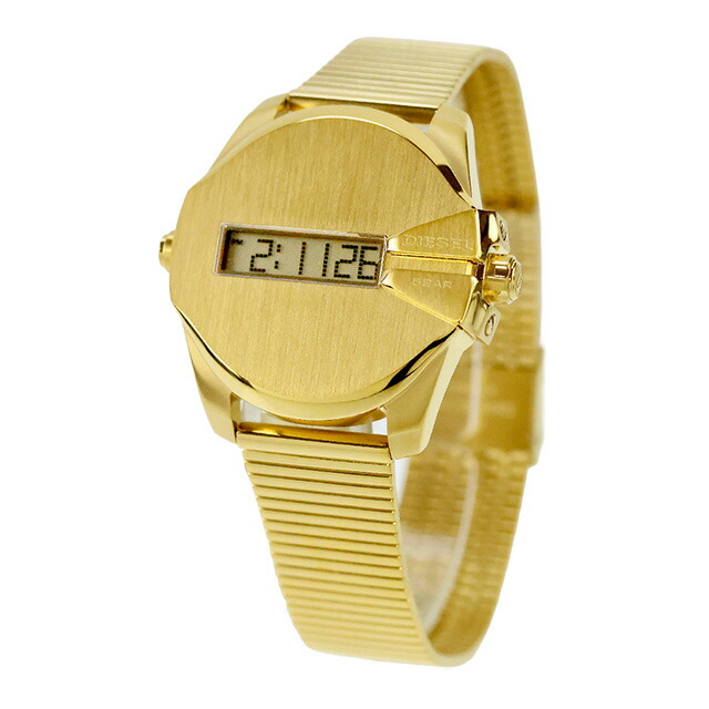 ディーゼル ベビーチーフ クォーツ 電池式 腕時計 ブランド メンズ レディース DIESEL DZ1961 デジタル ゴールド おしゃれ 防水 プレゼント 実用的