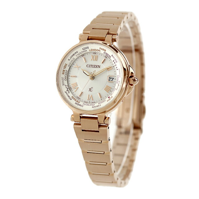 シチズン クロスシー basic collection エコドライブ電波 腕時計 ブランド レディース 電波ソーラー CITIZEN xC EC1017-58A アナログ シルバー ピンクゴールド おしゃれ 防水 軽い 華奢 かわいい プレゼント 女性 実用的