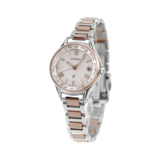 シチズン クロスシー エコドライブ電波 チタン レディース 腕時計 サクラピンク（R） EC1165-51W CITIZEN xC ブランド おしゃれ 防水 軽い 華奢 かわいい プレゼント 女性 実用的