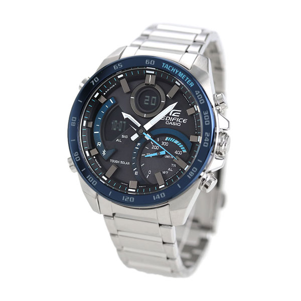 カシオ エディフィス 海外モデル ソーラー ECB-900 メンズ アナデジ ECB-900DB-1BDR CASIO EDIFICE 腕時計 Bluetooth ブラック ブルー ブランド おしゃれ 防水 文字盤 大きい プレゼント 男性 実用的