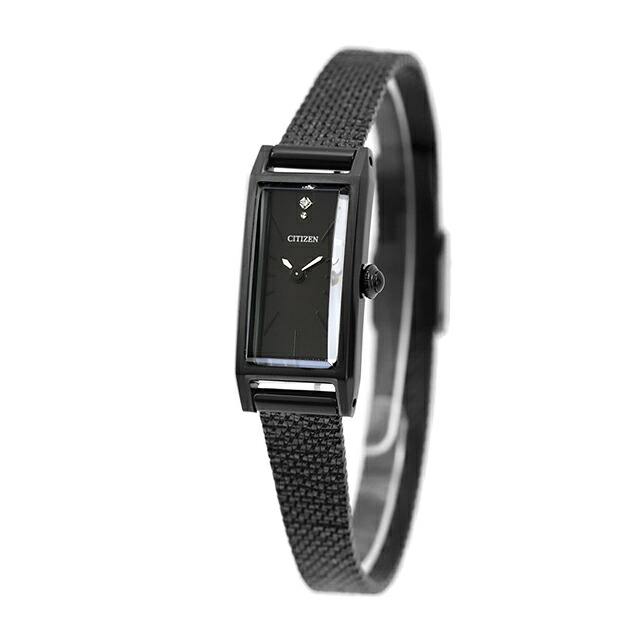 シチズン キー エコ・ドライブ 腕時計 ブランド レディース 数量限定 ダイヤモンド ソーラー CITIZEN Kii EG7048-56E アナログ ブラック 黒 おしゃれ 防水 軽い 華奢 かわいい プレゼント 女性 実用的
