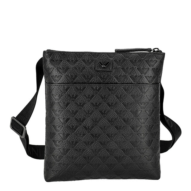 エンポリオ・アルマーニ ショルダーバッグ メンズ ブランド EMPORIO ARMANI EM001688-AF14774 UC001 ブラック 斜めがけ ブランド 高級 おしゃれ プレゼント 男性 実用的 かっこいい