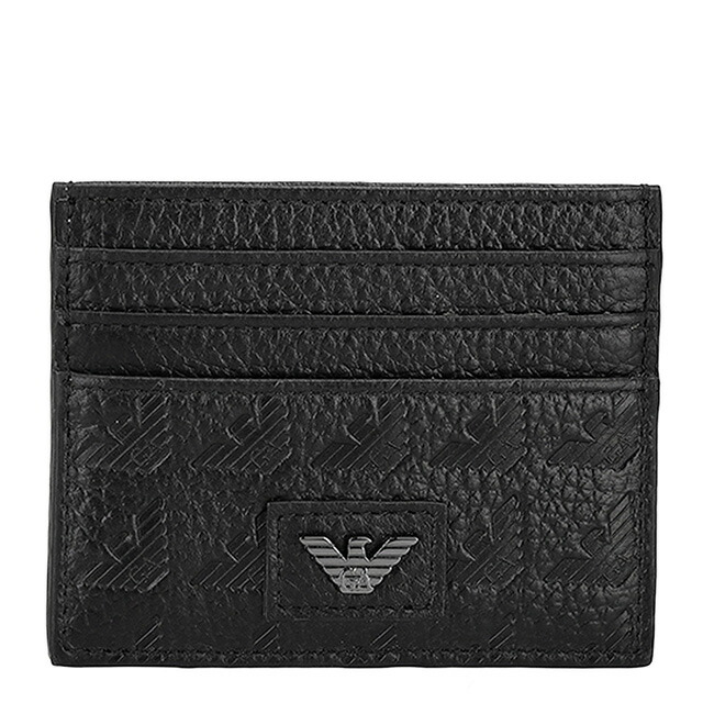 エンポリオ・アルマーニ カードケース メンズ ブランド EMPORIO ARMANI EM001740-AF14774 UC001 ブラック 定期入れ 高級 おしゃれ プレゼント 実用的