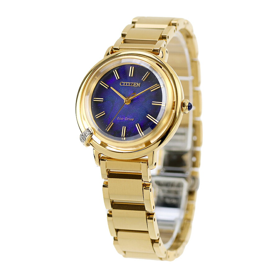 シチズン エル ARCLY Collection 限定モデル 光発電エコドライブ 腕時計 ブランド レディース 数量限定 ダイヤモンド ソーラー CITIZEN L EM1099-57L アナログ ブルー ゴールド おしゃれ 防水 軽い 華奢 かわいい プレゼント 女性 実用的