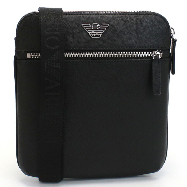 エンポリオ・アルマーニ 斜め掛けショルダーバッグ メンズ EMPORIO ARMANI ポリアミド ポリエステル Y4M185 BLACK ブラック バッグ 斜めがけ ブランド 高級 おしゃれ プレゼント 男性 実用的 かっこいい