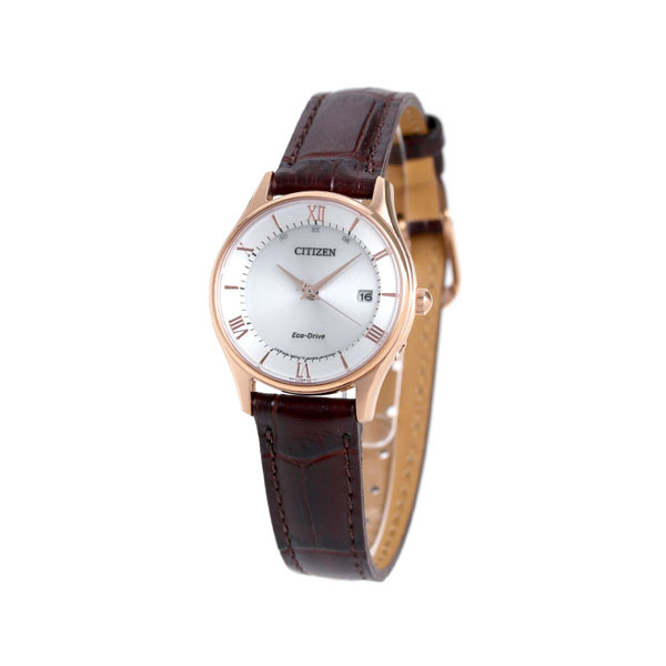 シチズン コレクション エコドライブ電波時計 薄型 レディース 腕時計 ソーラー電波腕時計 ソーラー電波時計 ES0002-06A CITIZEN シルバー ダークブラウン ブランド おしゃれ 防水 プレゼント 女性 実用的
