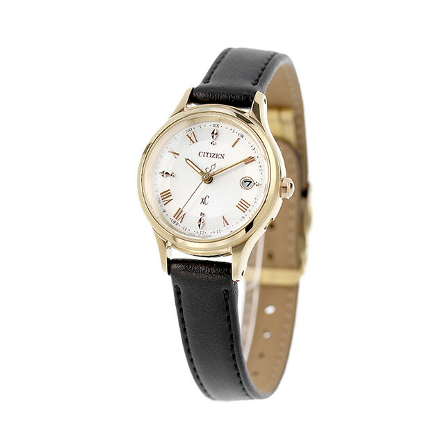 シチズン クロスシー ヒカリコレクション 腕時計 レディース チタン ソーラー電波 CITIZEN xC ES9492-14A アナログ シルバー ブラック 黒 日本製 ブランド おしゃれ 防水 軽い 華奢 かわいい プレゼント 女性 実用的